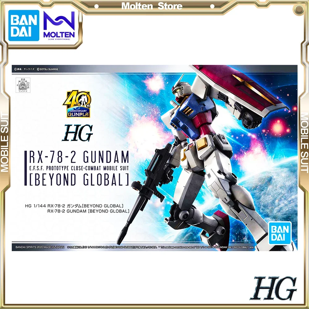 

BANDAI Original HG 1/144 RX-78-2 Gundam Beyond Global Mobile Suit Gundam 0079 набор для сборки/сборки модели Gunpla