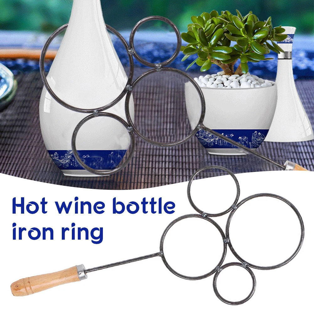 Iron Ring Scalding Bottle Cutter Vases Bottle Remake Tool Round 4-Ring Design Hand and Anti-Scald and Antirust with Handle bottle cutter