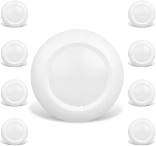 

Packs 6 Inch LED Low Profile Recessed & Surface Mount Disk Light, Round, 15W, 900 Lumens, 5000K Daylight White, CRI80, Drive