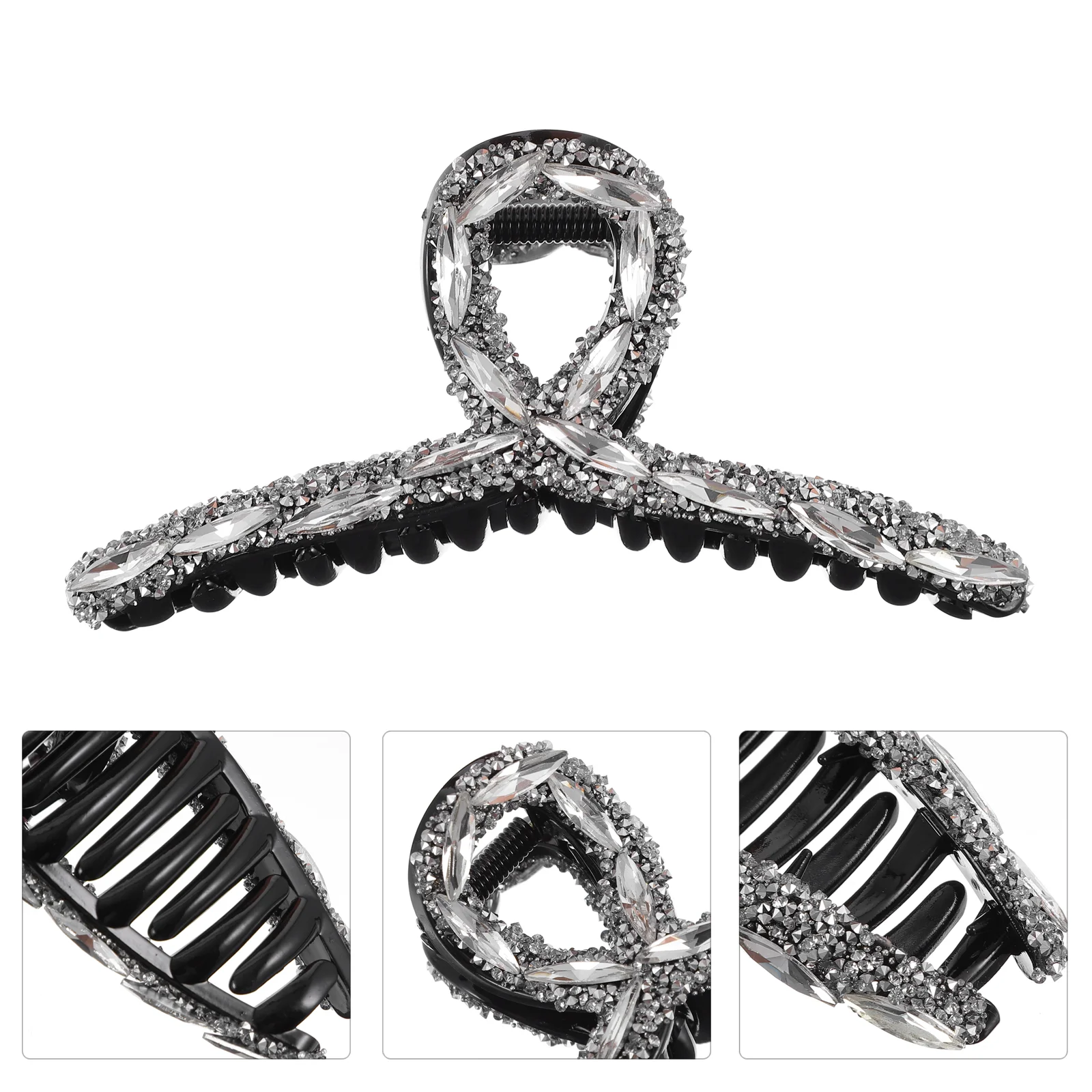 

Hairpin Jaw Clip Diamond Rhinestone Claw Headdress Barrette Rhinestones Women Clamp