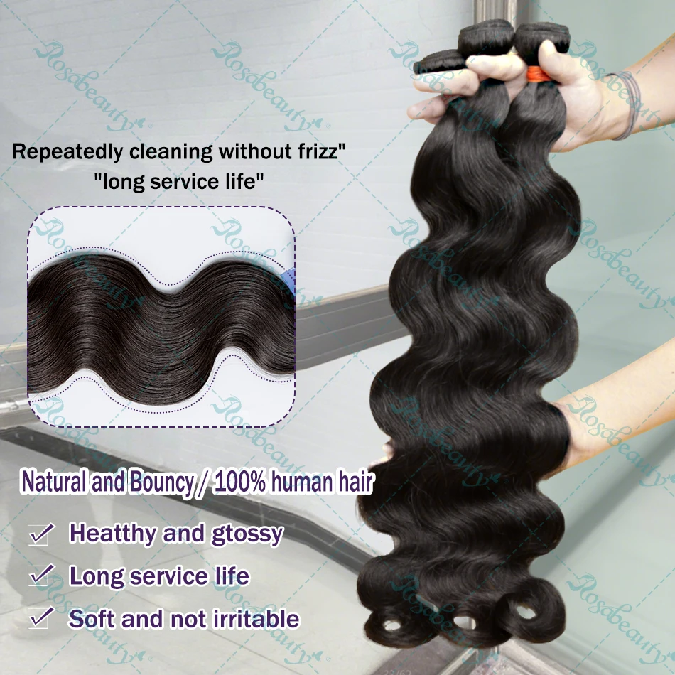 Brazilian Body Wave Human Hair Extensions Bundles
