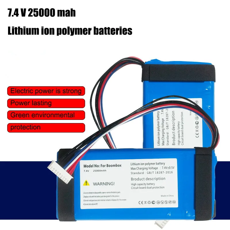7.4v 25000mah For Jbl Boombox Bluetooth Wireless Replacement Speaker