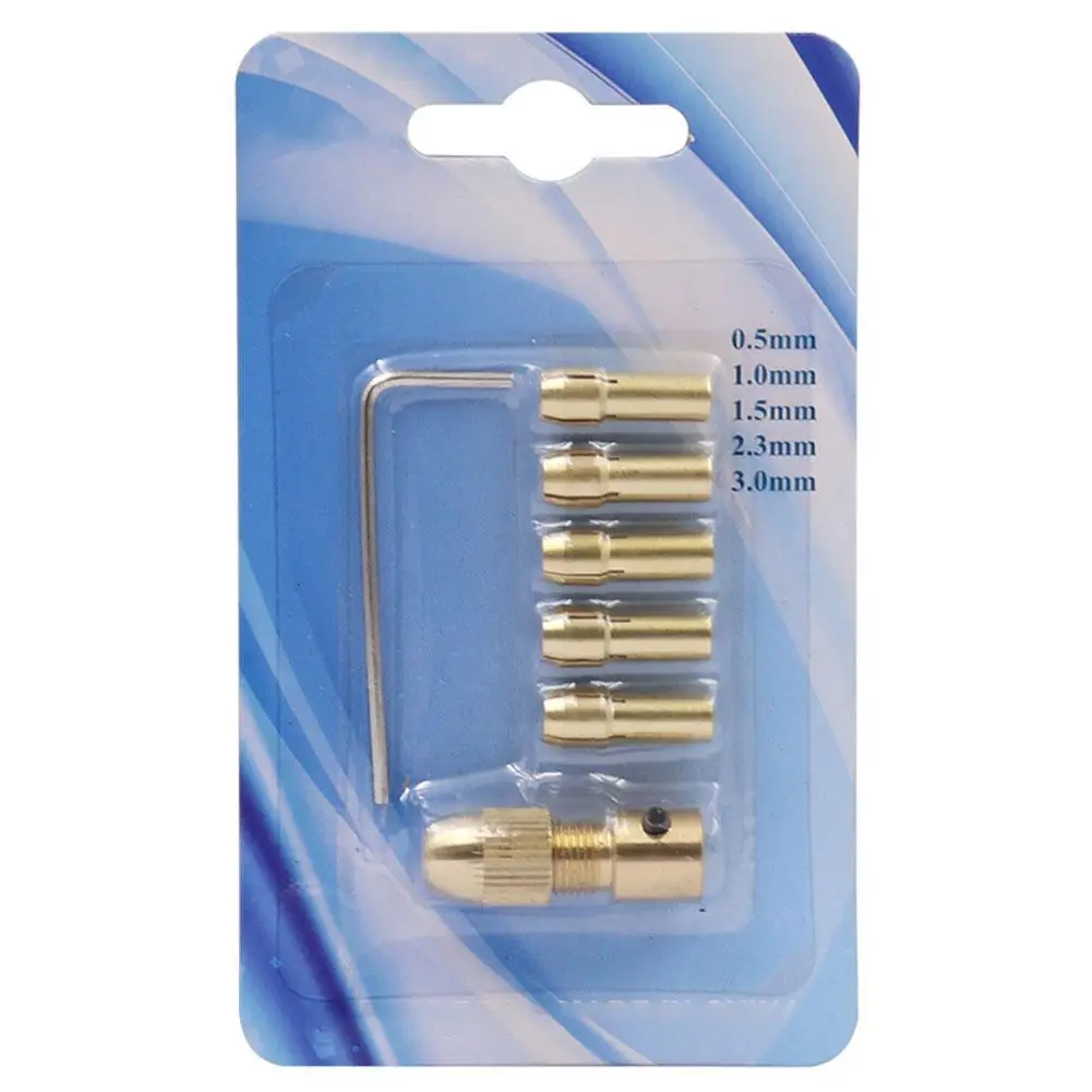 Chucks Adapter Mini Drill 2.35/3.17/4.05/5.05mm Brass Collet Drill Collet Gold Color For Use With Hand Drills For Motor Shaft 13pcs mini hss titanium coated twist drill bit set metal drills carbide tip for woodworking plastic drill bit set 1 5 6 5mm