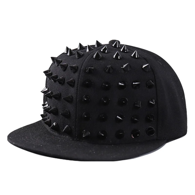Unisex Punk Studded Baseball Hip-Hop Hat Adjustable Snapback Spike Rivet Stud Cap