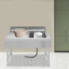 Freestanding Rectangular Silver Stainless Steel Sink Commercial Outdoor Sink for Homes/Restaurants 4