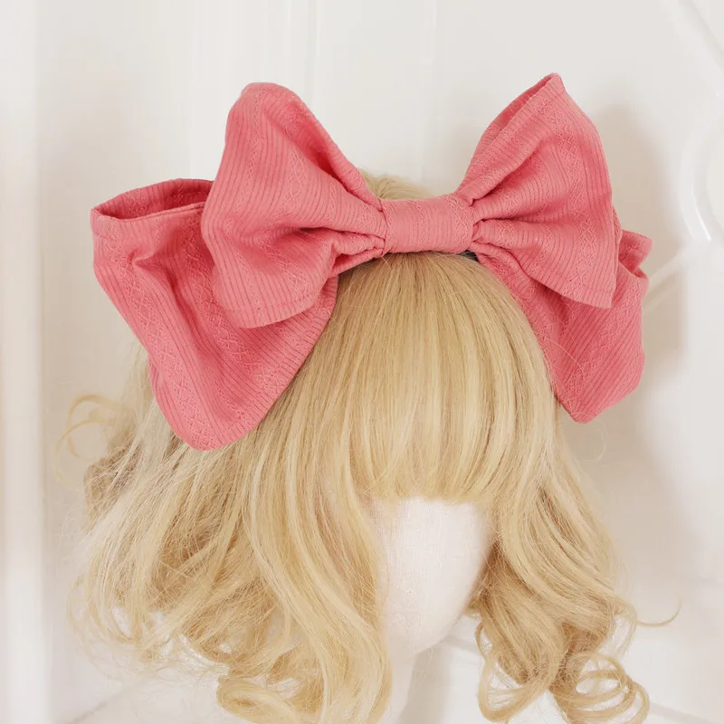 Hand made pink hair ribbon lace kc lolita daily grace bowknot of tire -  AliExpress