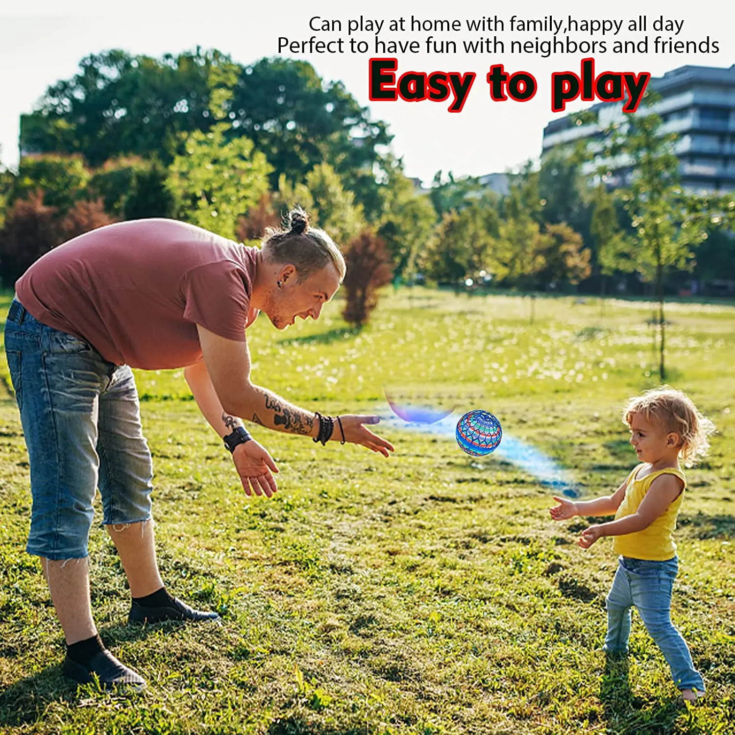 Original Product Fly Ball Hover Ball LED Light Rotating Fly Ball Toy Flying Drone Ball 2022 Indoor and Outdoor Children's Gift 6