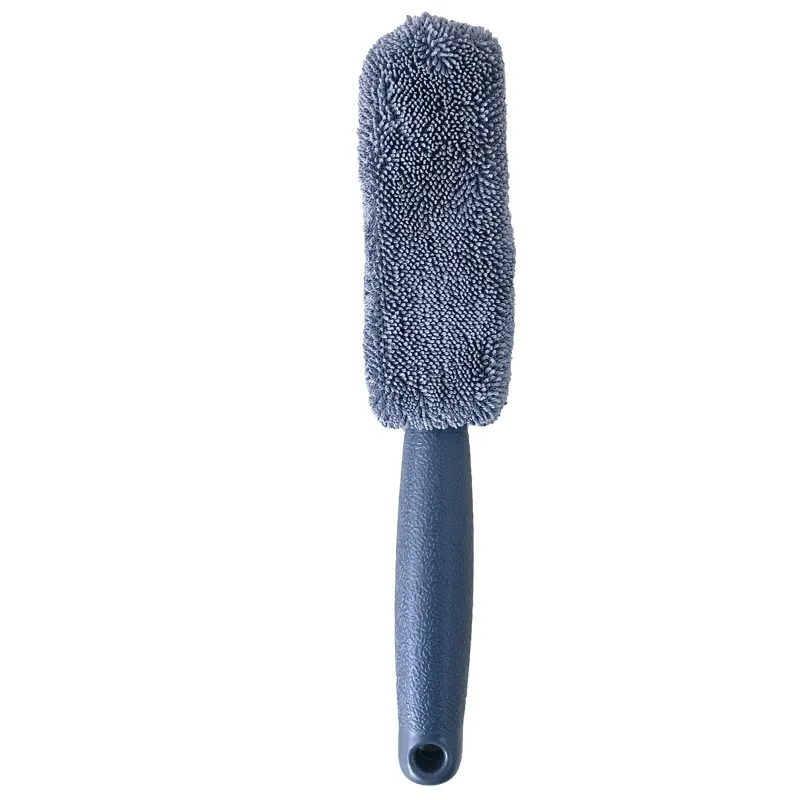 Microfiber Long Handle Car Tire Cleaning Brush Braided Cloth Can Hang Car Tire Cleaning Brush 5