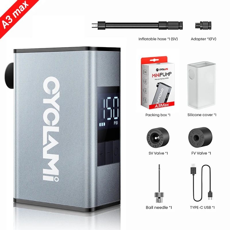 CYCLAMI A3 MAX Mini Electric Air Pump Portable Bicycle