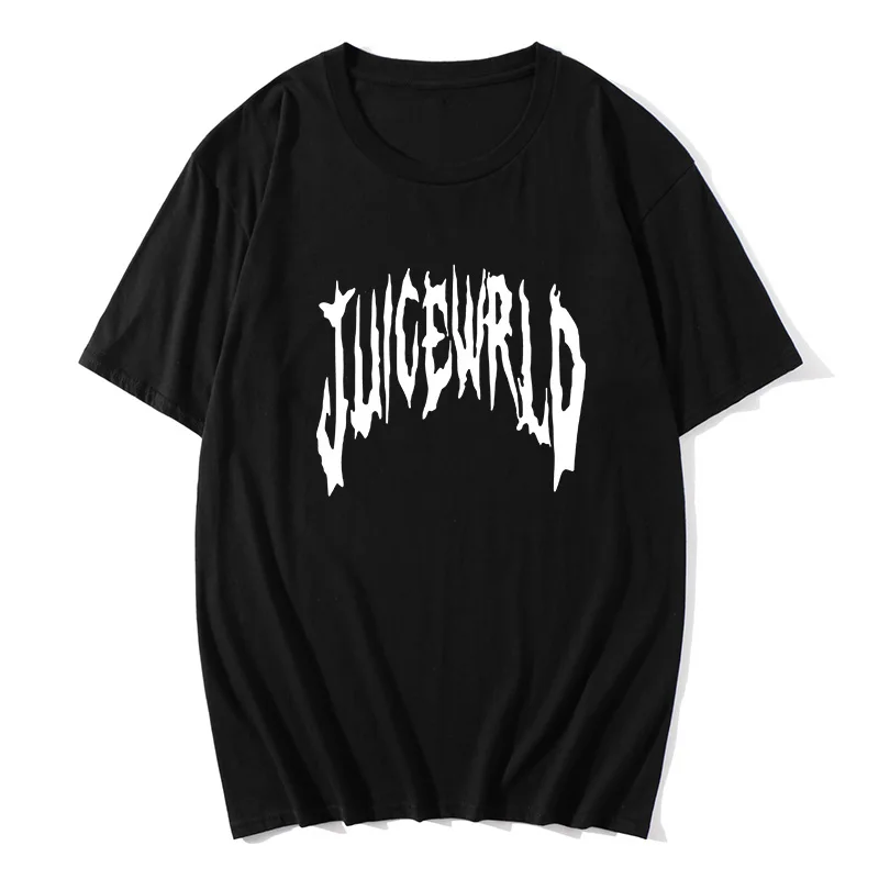 

Летние хлопковые футболки Rapper Singer Juice WRLD с принтом для мужчин и женщин, Повседневная футболка с коротким рукавом, футболки в стиле Харадзюку унисекс, топы, одежда