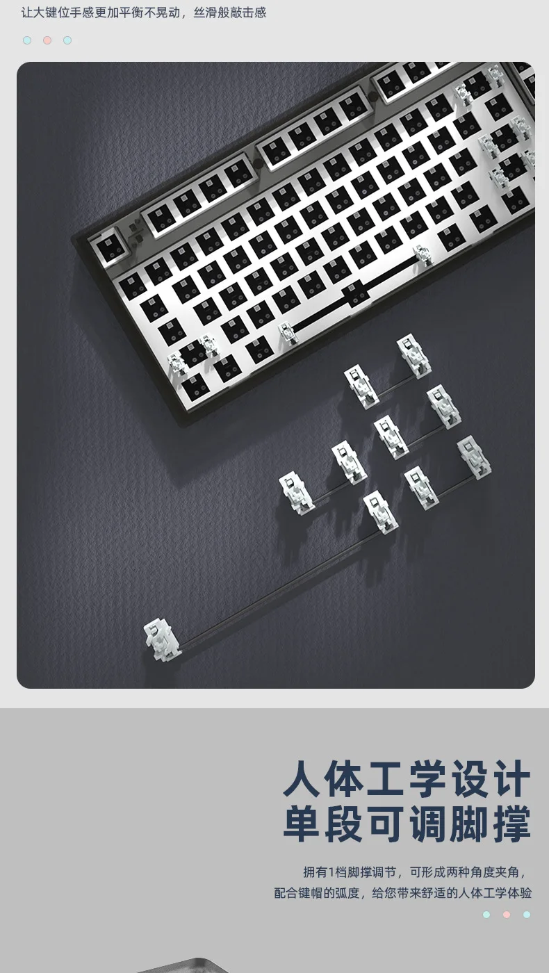 de teclado personalizado, Hot Swap, Single-Tri-Mode, RGB Backlit, Mecanico