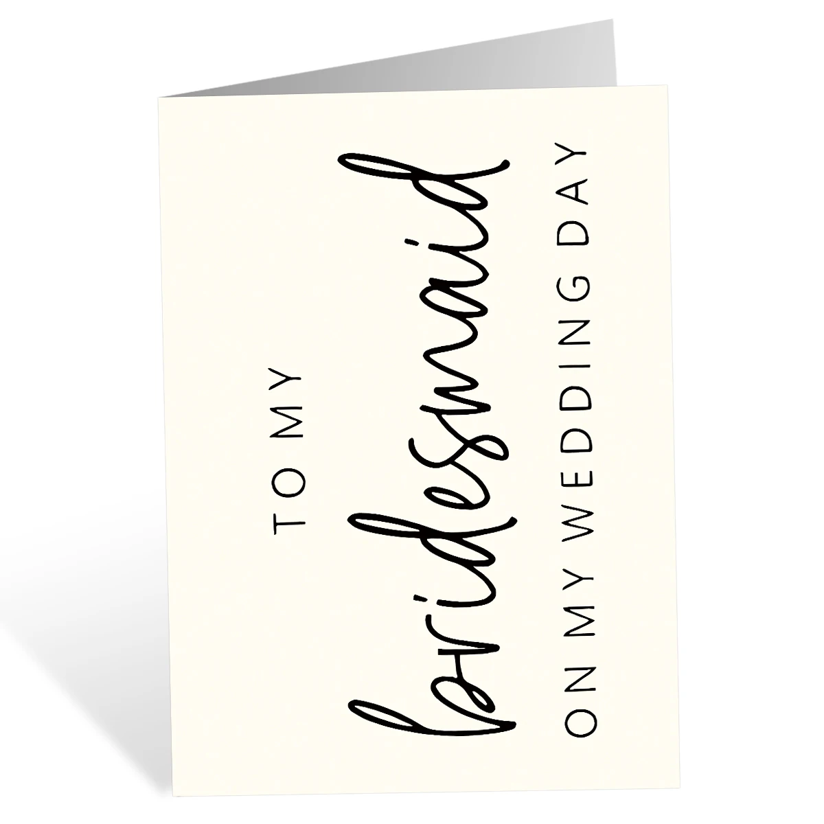 1 Set To My Bridesmaid On My Wedding Day Card Family Of The Bride Or Groom Cards-Wedding Party Card Thank You