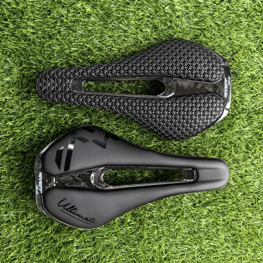Selle Vélo Carbone Imprimée 3D RYET - 245x143mm, 162g, Pour Route, VTT Et Gravel