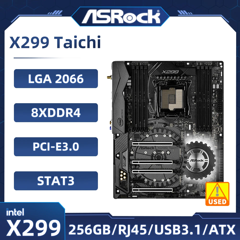 เมนบอร์ด ASROCK X299 Taichi รองรับ i9-9920X 7820X 7940X i9-9900X 