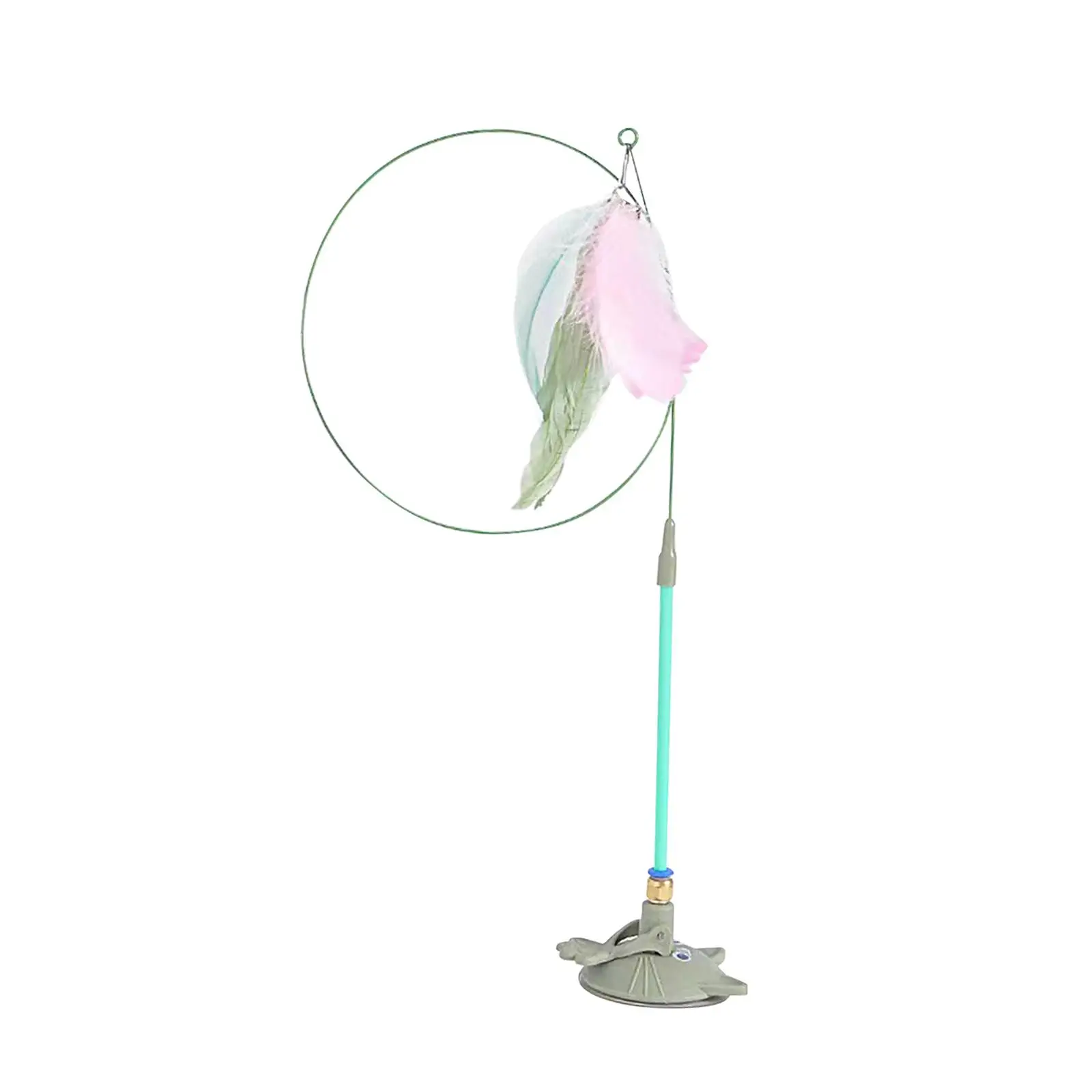 Interactive Cat Toys Removable Suction Cup Cat Feather Toys for Kitty