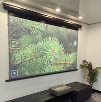 Electric Drop Down Black Grid ALR Crystal UST Projection Screen Motorized Ceiling&Wall Mount 150" 16:9 4K to UST Lazer Projector - Image 5
