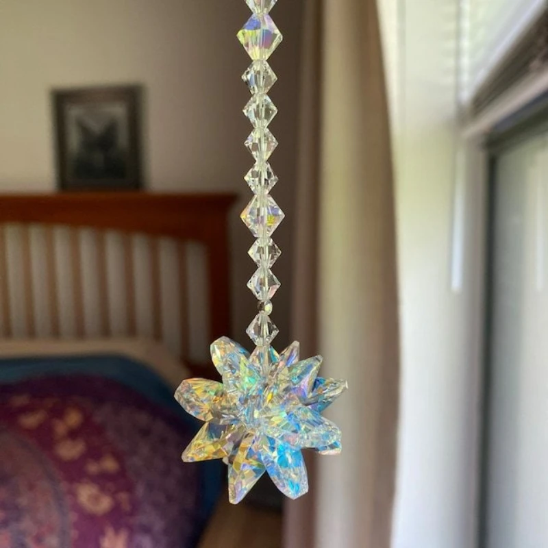 1pc AB Color Suncatcher Window Hanging Office Rainbow Maker Gift Her Aurora Crystal Beads