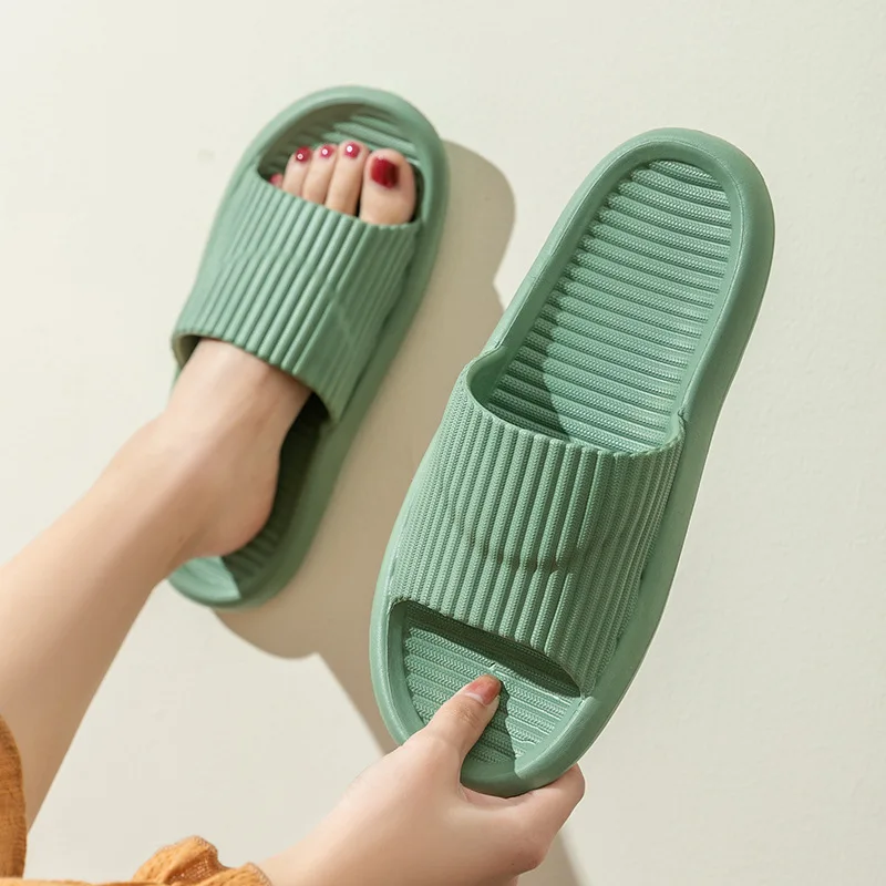 

EVA Deodorant Household Slippers Female Summer Couples Home Soft-soled Bath Non-slip Male House Slippers Men Funny Slippers