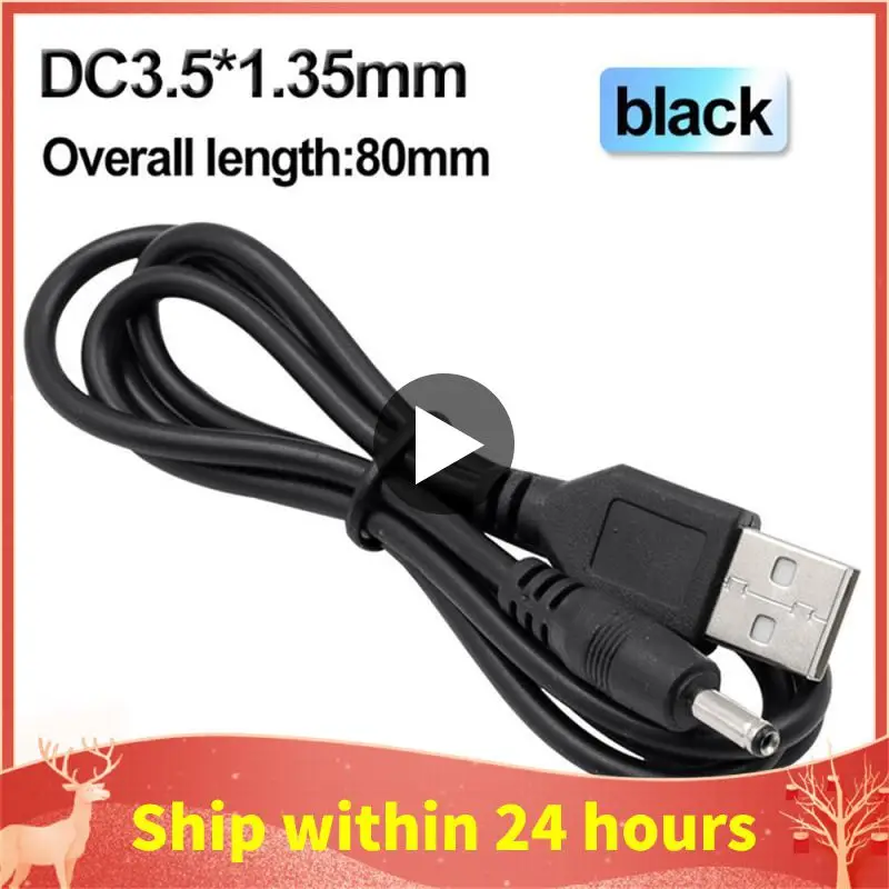 USB to DC 3.5mm Power Cable USB A to 3.5 Jack Connector 5V Power Cable for Speaker Humidifier USB Fans Power Charger Cable