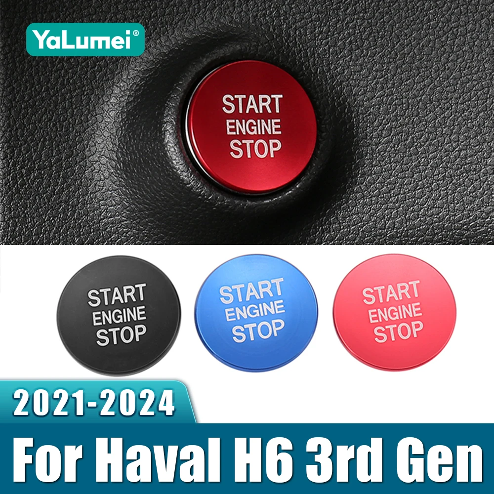 Premium Car Engine One-Click Start Stop Button Ring Cover Trim Sticker
