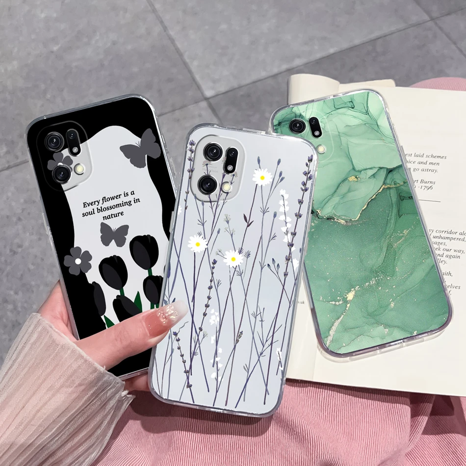 New Design Soft Clear Slim TPU Silicone Anti-Drop Phone Case for Oppo Find X5 Pro Lite