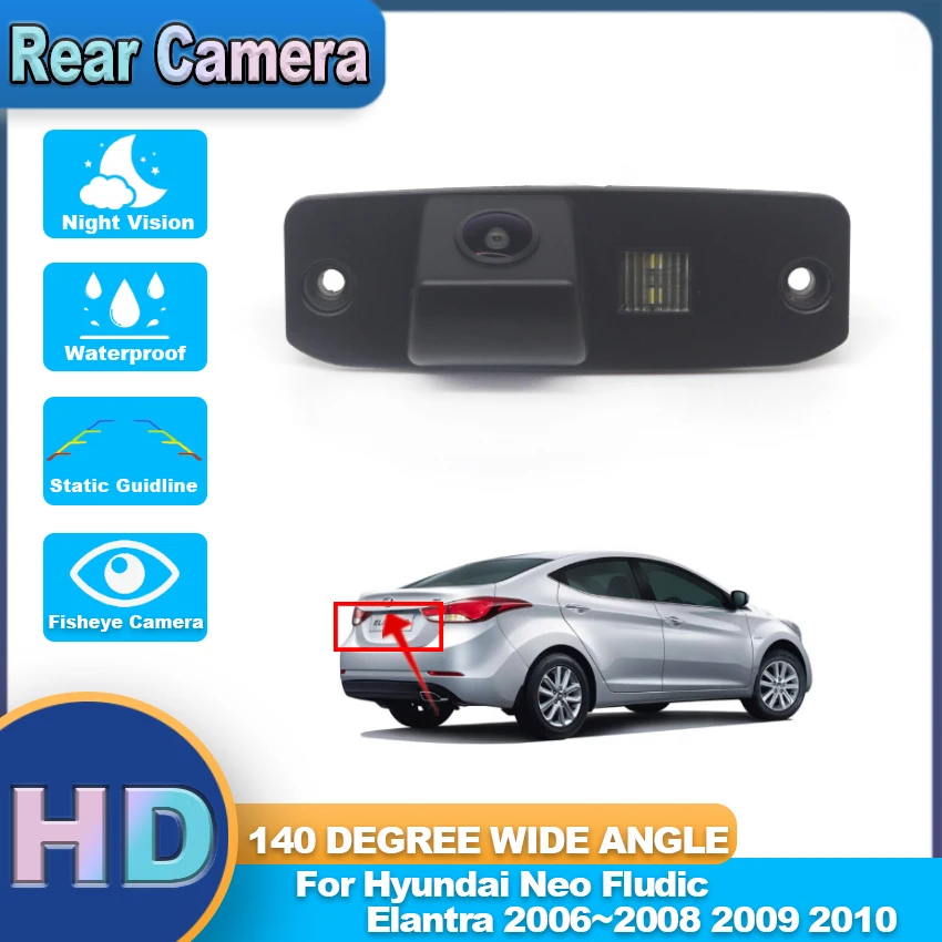 

Специальный автомобильный широкоугольный HD CCD камера заднего вида для Hyundai Neo Fludic Elantra 2006 ~ 2010 ночное видение Реверсивный HD