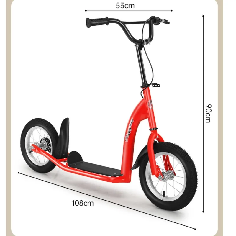 Two Wheel Inflatable Skateboard Children's Pedal Scooter 6-18 Year Old Youth