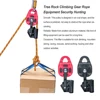 Ascender Lifting Pulley 4KN Climbing Rigging Adventure Lifter Rappelling Outdoor Smooth Portable Mountaineering Red 1