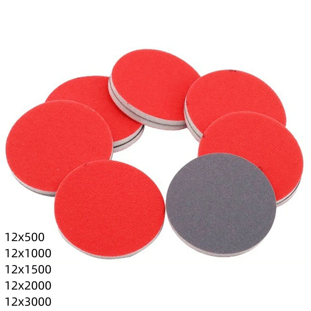 Bowling Polishing Cleaner Sponge Pad Kit 5 Inch 500/1000/1500/2000/3000 Frosted Paper Bowling Ball Sanding Accessories 12PCS bowling accessories bowling pad cleaner