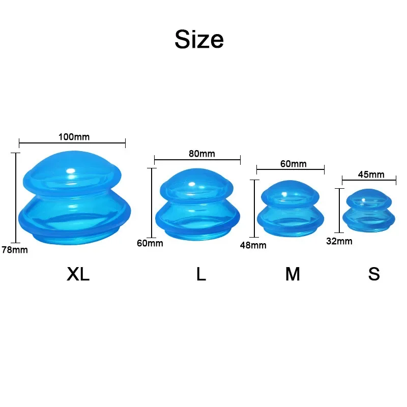 Anti-cellulite Silicone Suction Cup Massage Body Cups Vacuum Cupping Accessories Face Sucker Slimming Jars Accessories 6