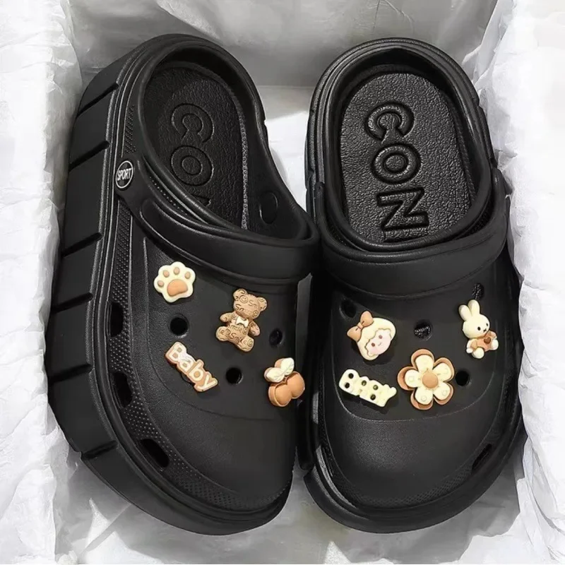 105 hole shoes BABY princess-Black