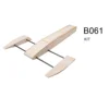 RC Speed Boat Wooden Sponson Outrigger Shrimp Speed Boat Model Kits Radio Remote Control Speedboat,Single Model 2