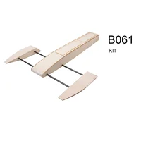 RC Speed Boat Wooden Sponson Outrigger Shrimp Speed Boat Model Kits Radio Remote Control Speedboat,Single Model 2
