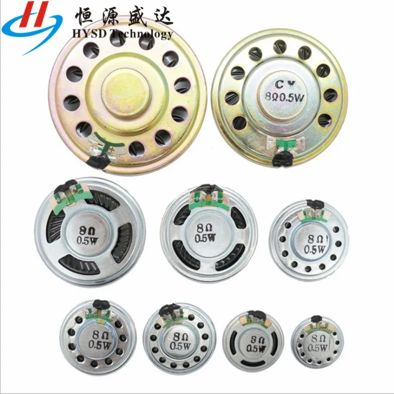 

10pcs/lot New Ultra-thin speaker 8 ohms 1 watt 1W 8R 8Ω speaker Diameter 23MM 2.3CM thickness 5MM
