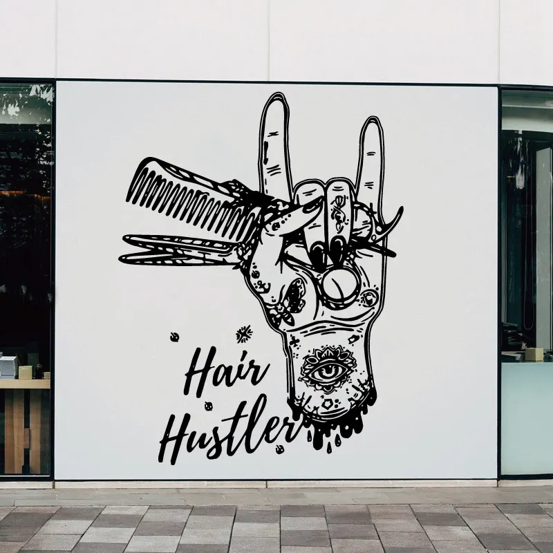 Sticker autoadhesivo personalizado Barbershop RockStar Novedades Peluquerías REBAJAS DE ENERO STICKERS