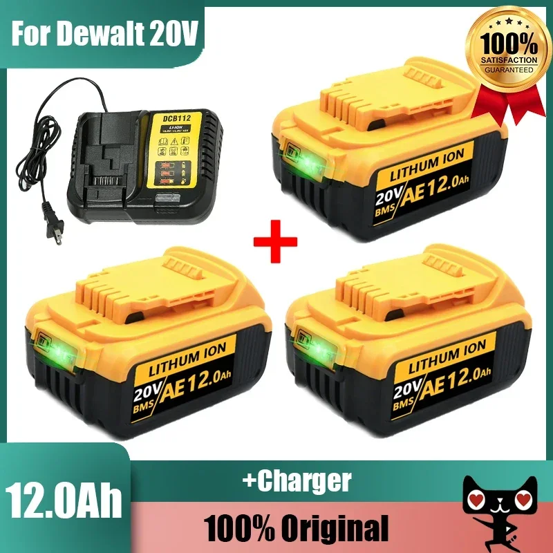 Lot De 2 Batteries De Rechange 18V 7.0Ah Pour DeWalt 18V Batterie DCB184 DCB200 DCB182 DCB180 Dcb181 Dcb201 80713490