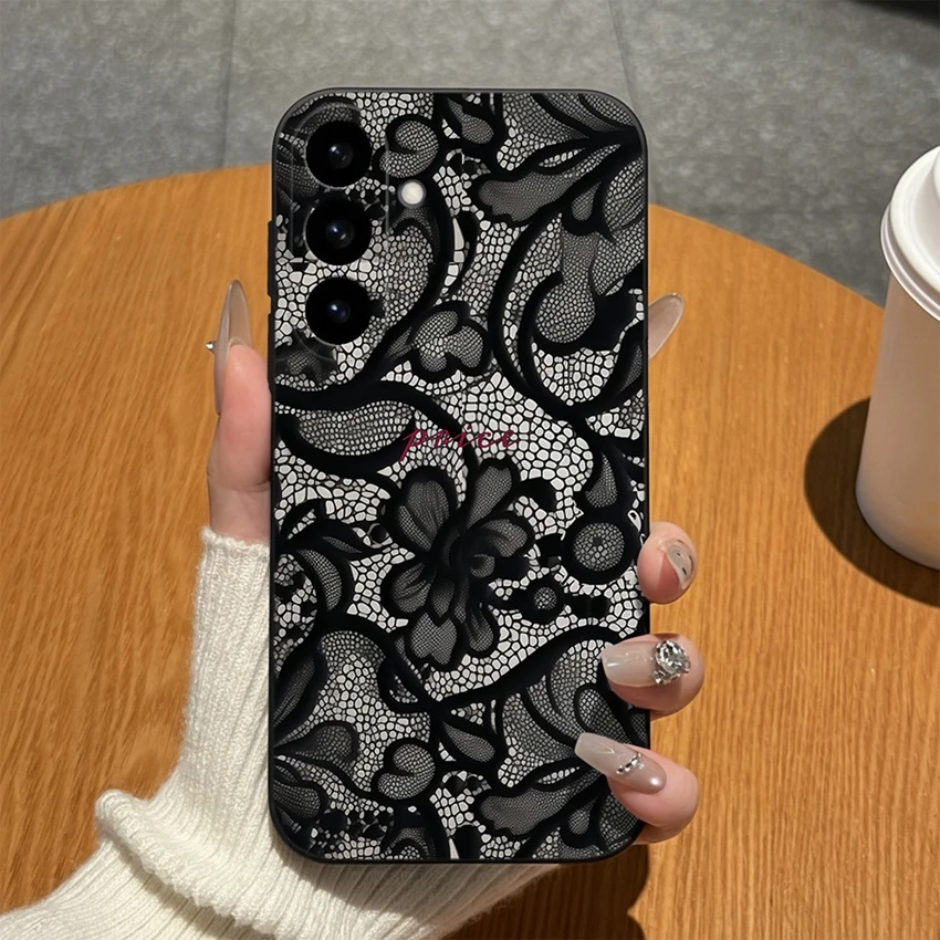 Abstract Art Pattern Soft Matte Silicone Phone Case - High-Quality Bumper Shell