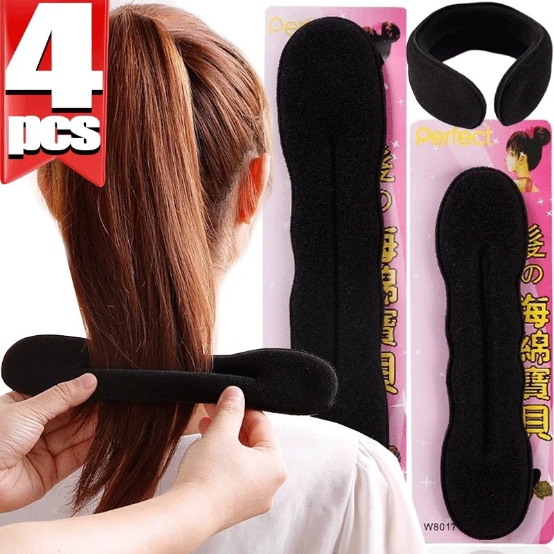Sponge Hair Styling Tool Plastic Loop Curly Hair Maker Hair Scrunchie Headband Twist Donut Bun Curler Hairbands Hairstyle Tools