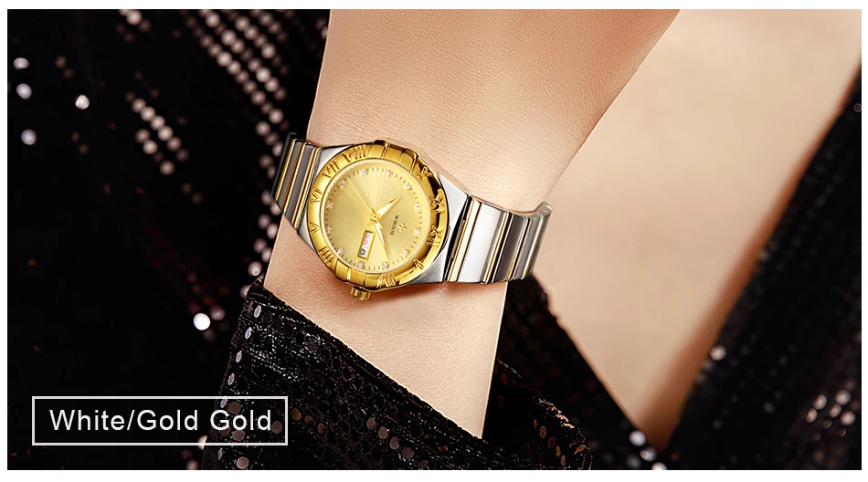 Montre-bracelet à Quartz Simple et élégante pour femmes, en acier inoxydable, bracelet de luxe, décontracté, Business_voghion.com