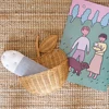 Handmade Rattan Apple Storage Basket Natural Fruit Clothes Key Baby Room Organizer Woven Organizers Home Wall Decor 4
