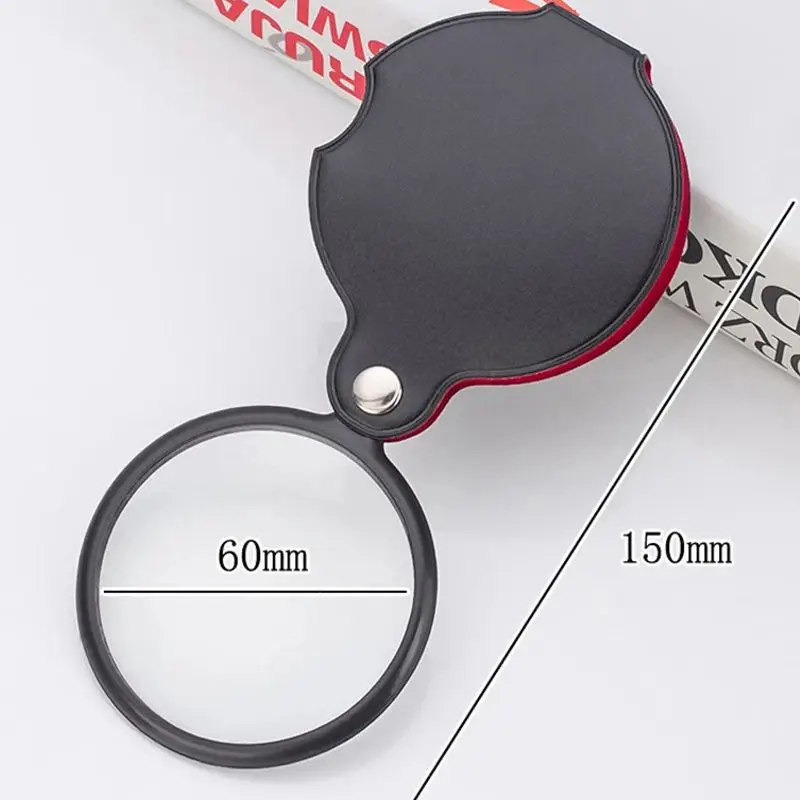 Portable Handheld 8X Magnifier Leather Magnifier Loupe Pocket Magnifying Glass Reading Monocle Jewelry Loupe Gift Glasses Lupe jewelry magnifier jewelry magnifying glass magnifying glass reading magnifier