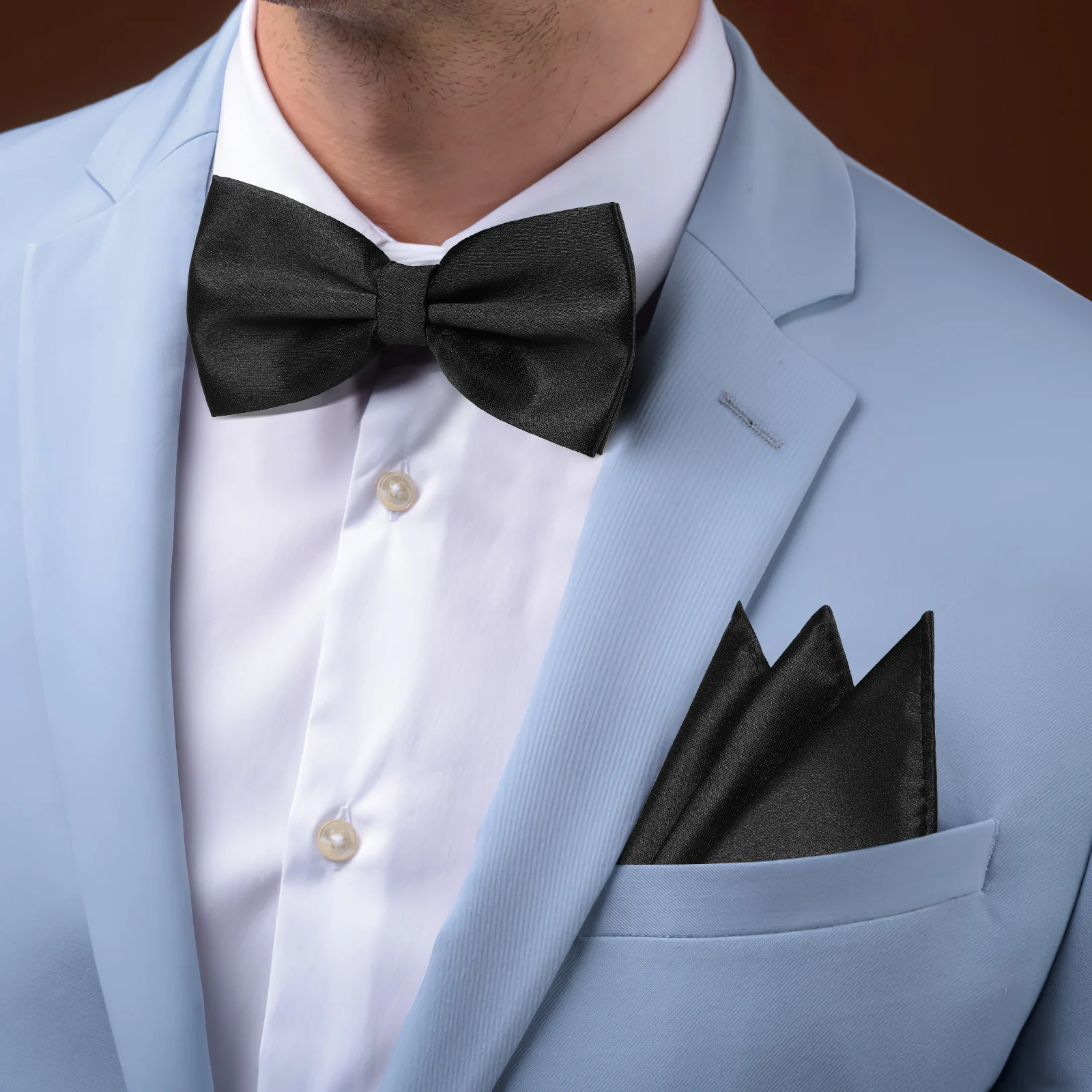 ANCLLO Papillon Da Annodare Nero Vintage Regolabile Da Uomo E Da Donna, Adatto Per Smoking Da Festa, Papillon Da Matrimonio - Foto 12