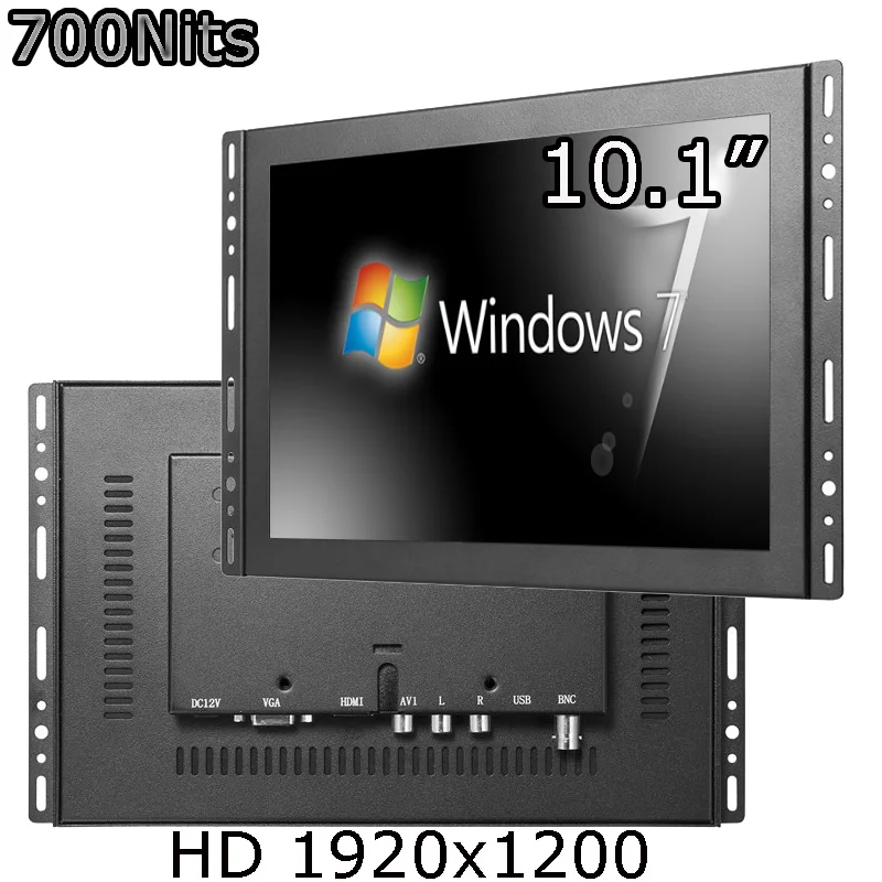 

HD 1920x1200 10,1 "металлический встроенный сенсорный монитор с открытой рамой с высокой яркостью 700 нит для наружного использования