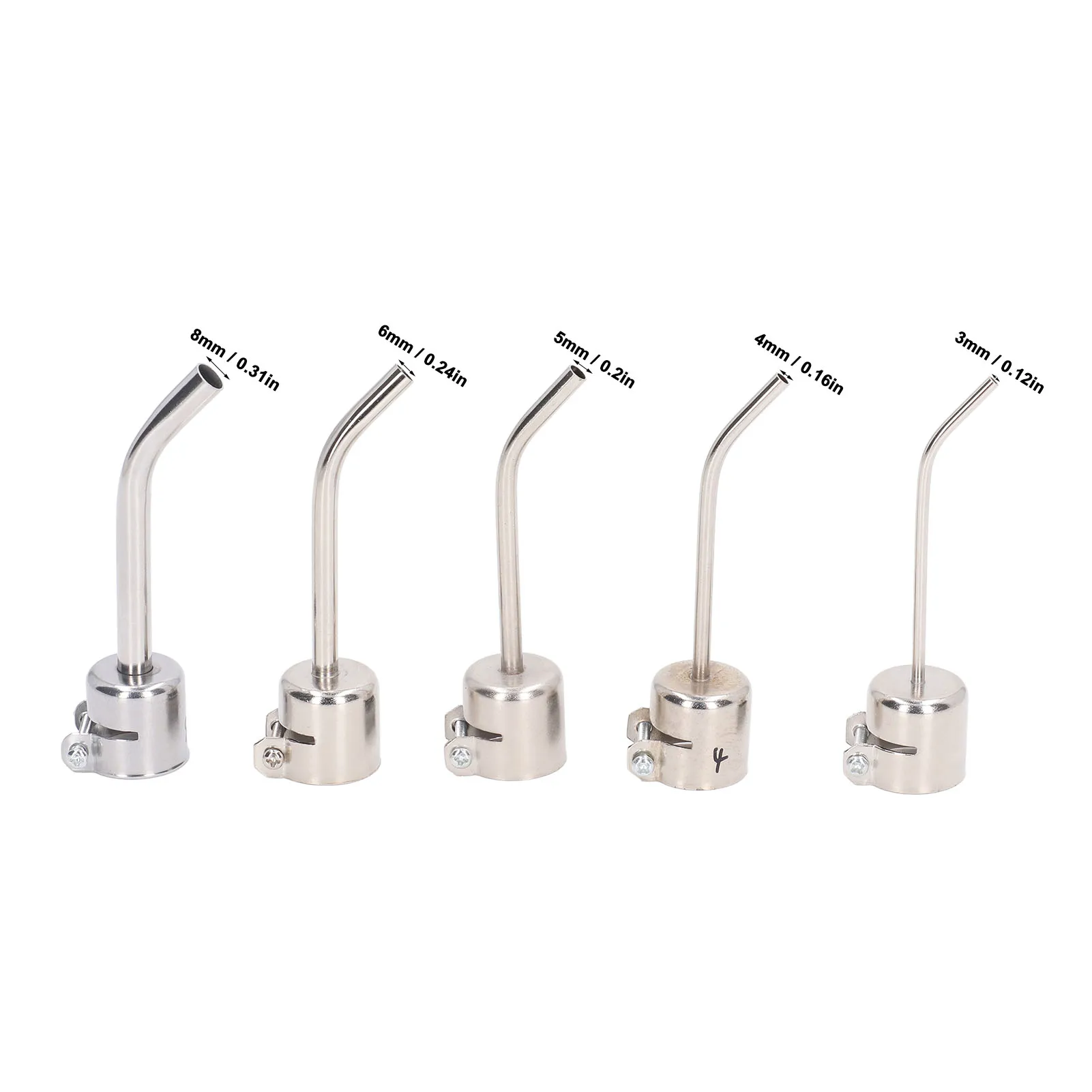 Heat Nozzle High Strength Hot Guns Nozzles Curved Aluminum Alloy Firm Connection Stable Flowing for 850 850A 852