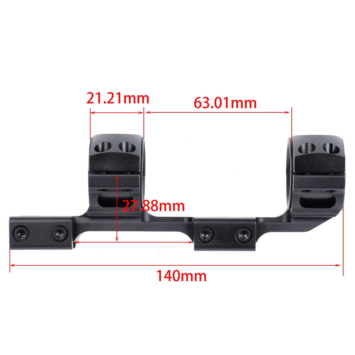 Tactical Optics One Piece 11mm Dovetail Scope Ring Mount 1 inch 25.4mm 30mm Double Rings Hunting Accessories With Bubble Level