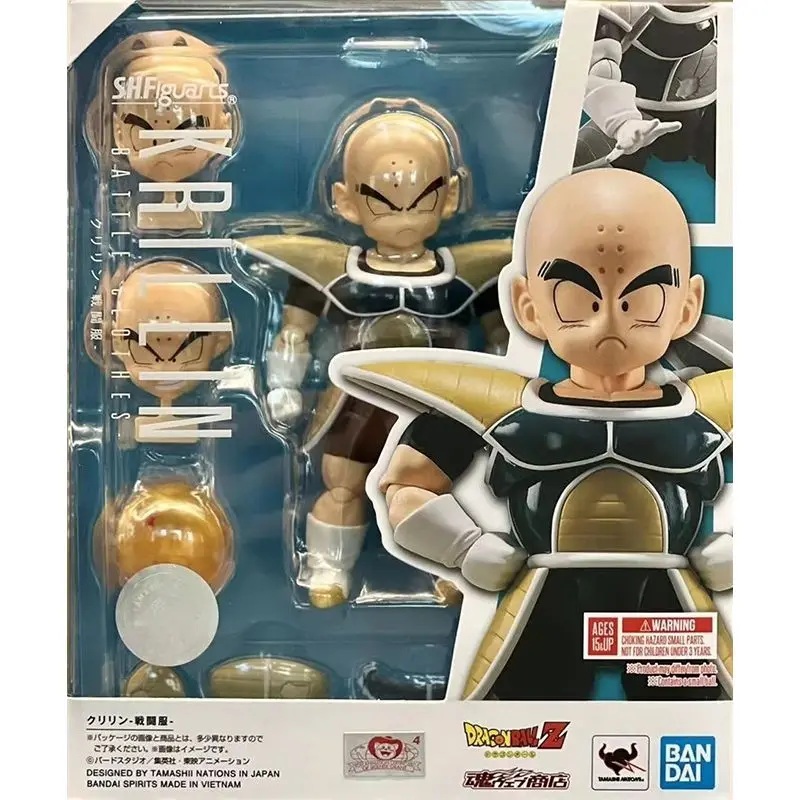 

Original BANDAI S.H.Figuarts DRAGON BALL Z Krilin Battle Clothes In Stock Anime Action Collection Figures Model Toys