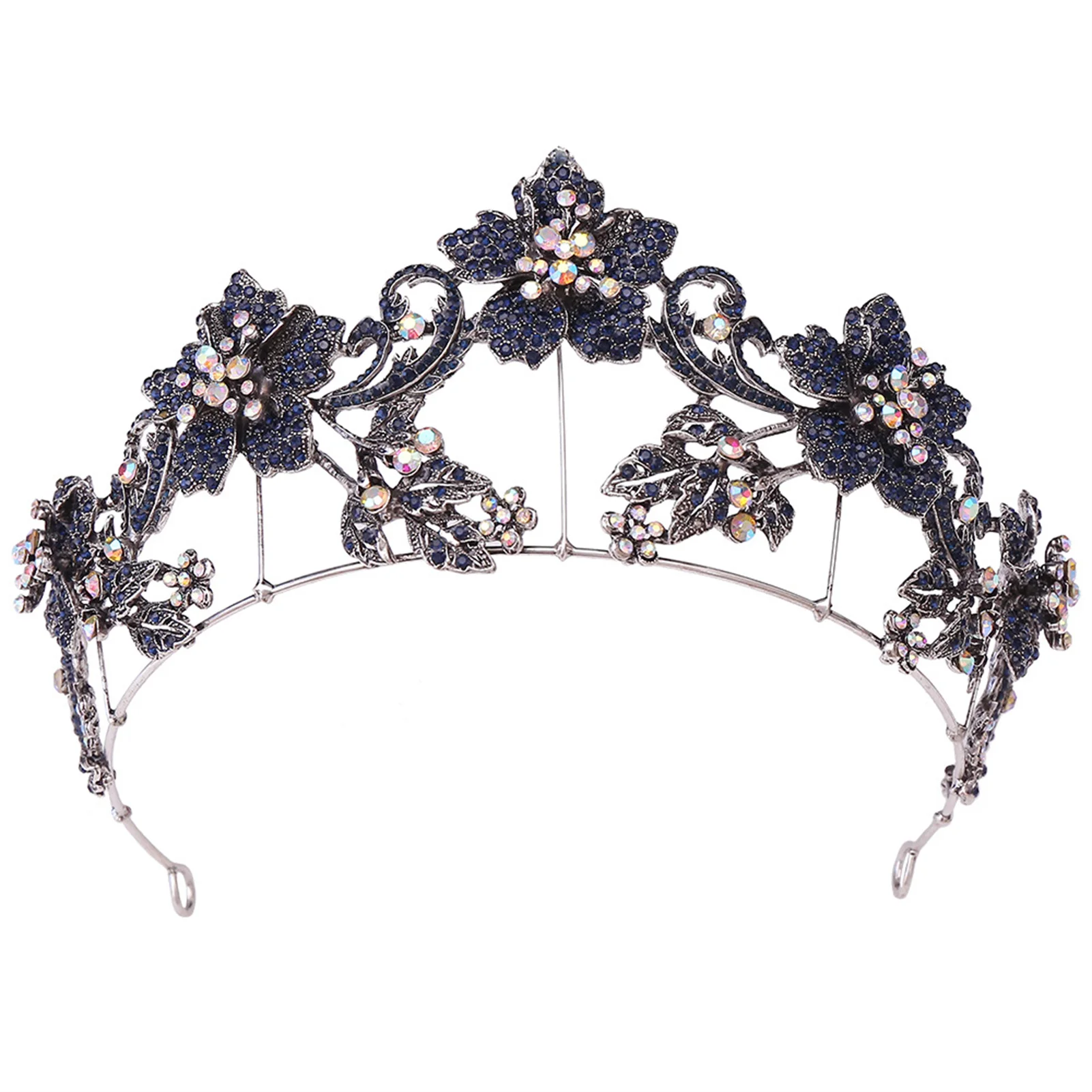 

Bridal Wedding Crown Vintage Gold Flower Bead Tiara Crowns For Women Girls