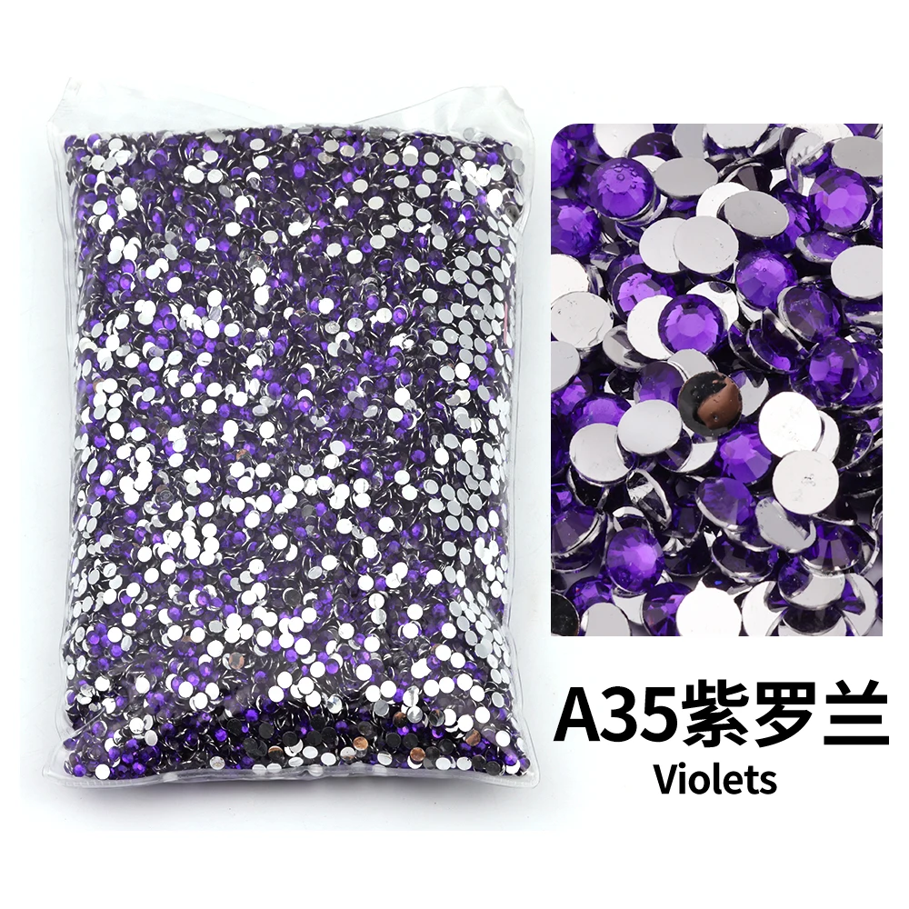 Variety Pack of Small Resin Rhinestones for Nail Art and DIY Crafts - Bulk Wholesale Flat Back Crystals