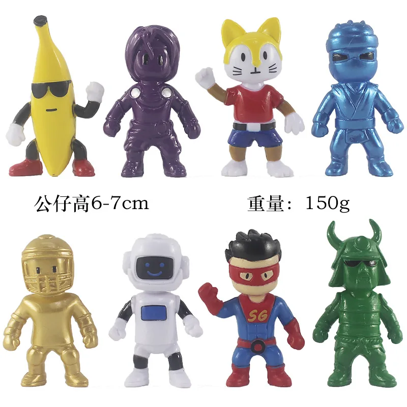 Stumble Guys Action Figure Brinquedos, Jogo Anime Kawaii, Conjunto