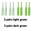 4 pairs green